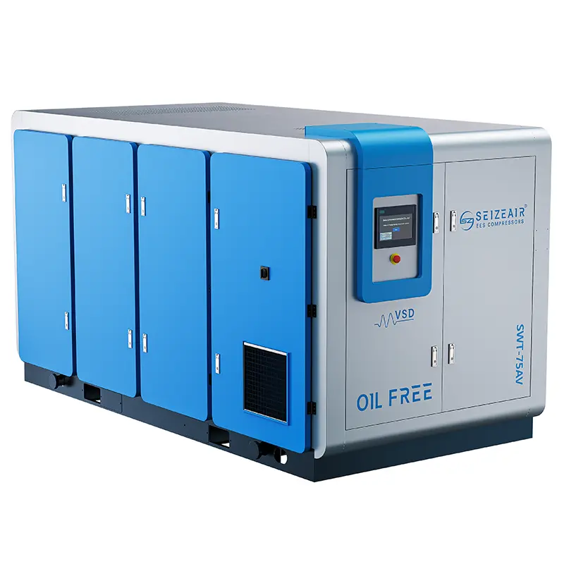 ဆေးဘက်ဆိုင်ရာ PM VSD Dry Type Oil-Free Screw Air Compressor