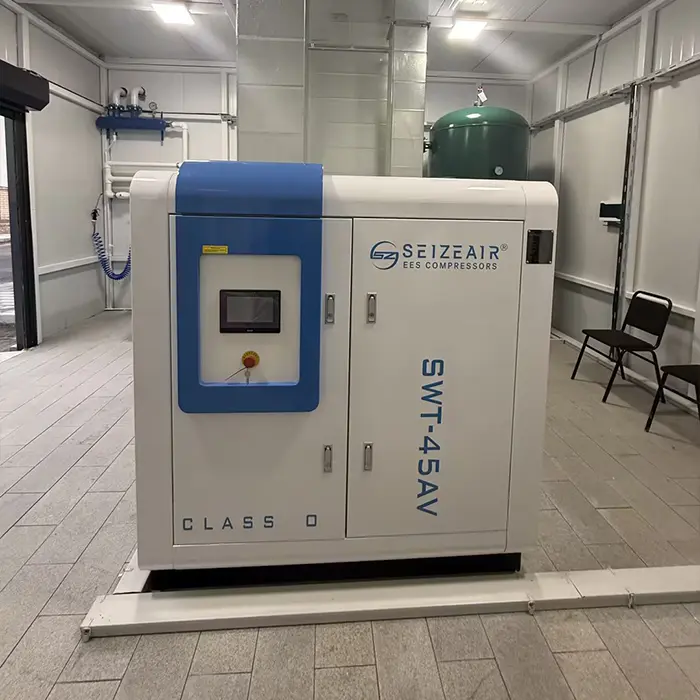 Three Stage PM VSD Dry Type Oil-Free Screw Air Compressor